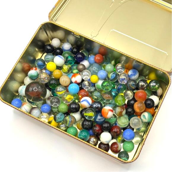 None and/or Unknown Other - 150+ Vintage Pre-1970's Marbles with Uranium + Possible Akro, Vitro, Jabo